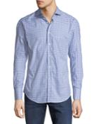 Men's Slim-fit Checked Twill Sport Shirt,