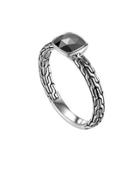Batu Classic Chain Small Hematite Ring,