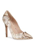 Prestige Snake-printed Faux Leather Pointed Pumps