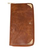 Shoot The Moon Zip-around Wallet, Brown