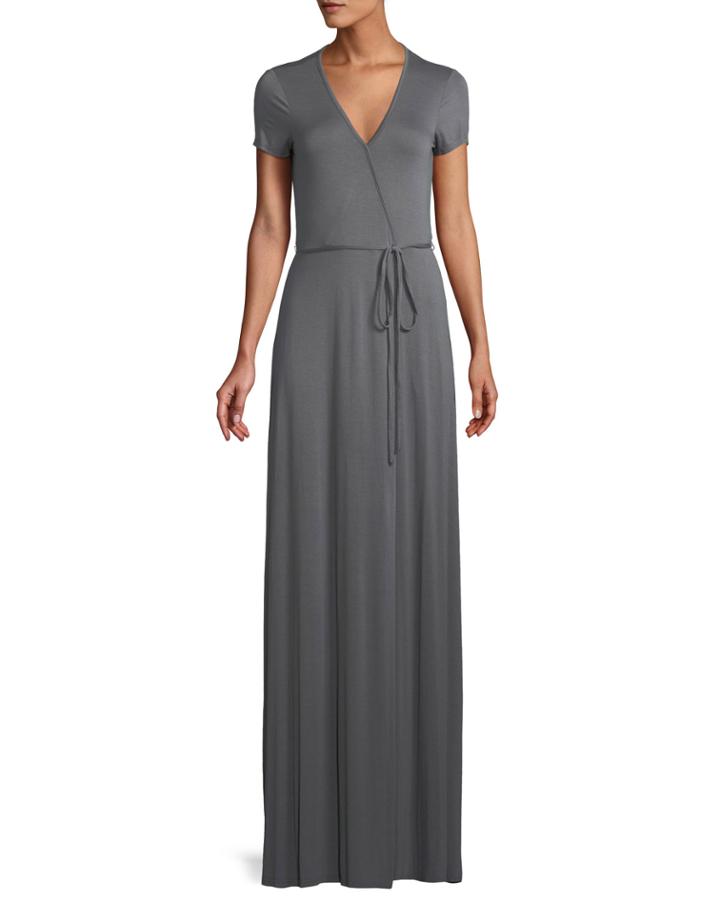 Jersey Maxi Wrap Dress