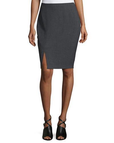Linda Pencil Skirt, Charcoal Heather