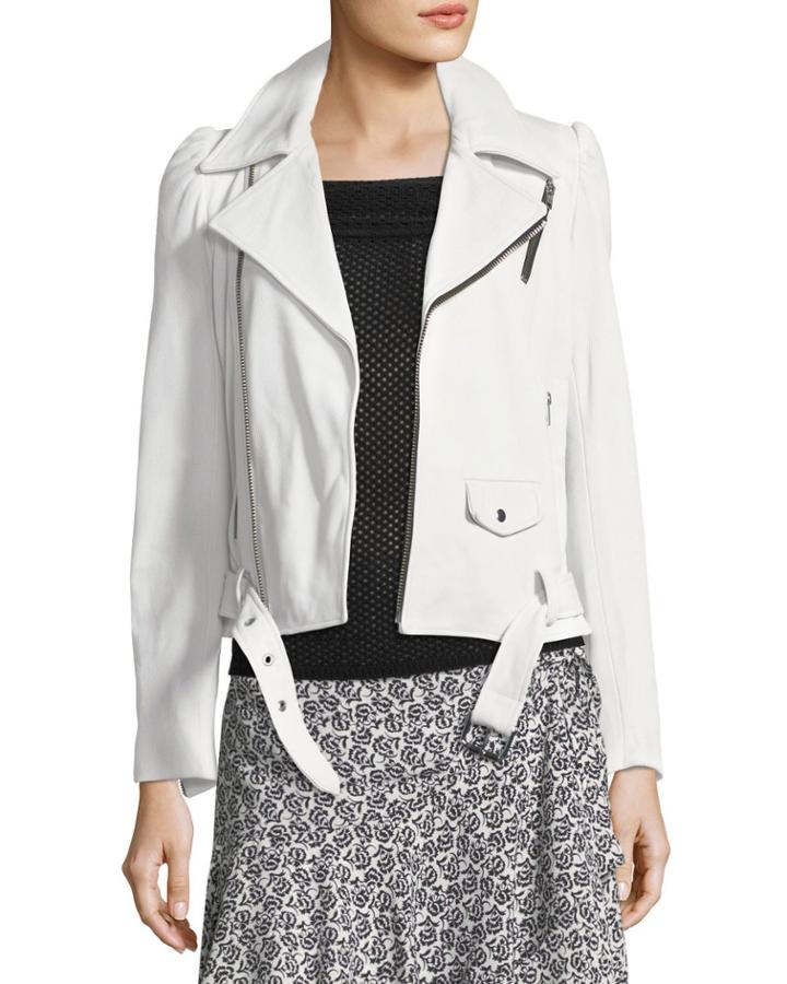 Calix Leather Moto Jacket With