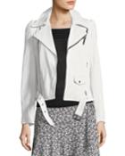 Calix Leather Moto Jacket With
