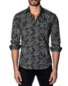 Men's Modern-fit Flocked Long-sleeve