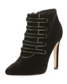 Morris Velvet High Booties, Black