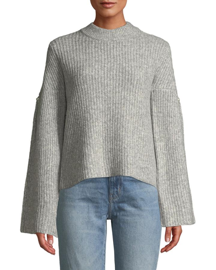 Drop-shoulder Pearly-pinned
