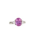 Platinum Pink Sapphire Ring,