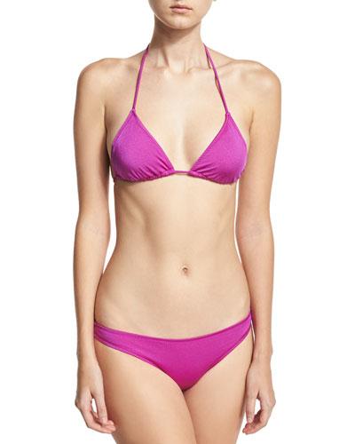 Gisele Triangle Bikini Top, Purple
