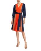 Belted Surplice Fit-and-flare Dress