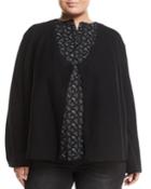 Open-front Lace-up Back Cardigan,