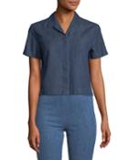 Reggie Button-front Short-sleeve Top