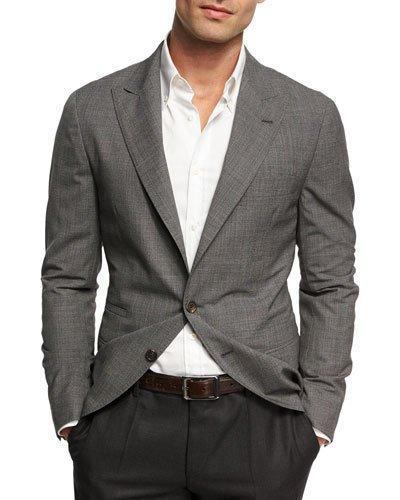Wool Deconstructed Jacket, Gray