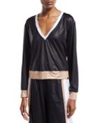 Birdie Colorblock V-neck Pullover Top