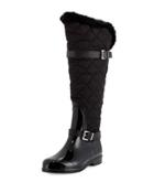 Fulton Quilted Rain Boot, Black