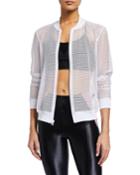 Base Open Mesh Bomber Jacket