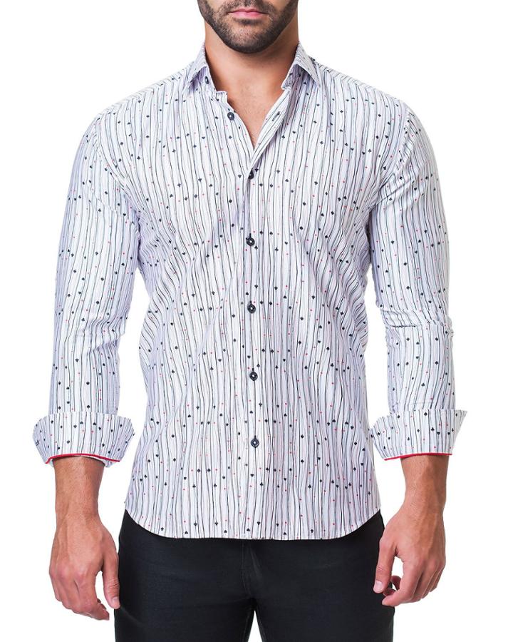 Men's Fibonacci Vega White Shaped-fit