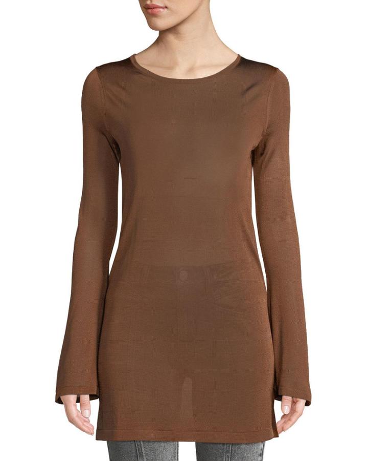 Flared-sleeve Semisheer