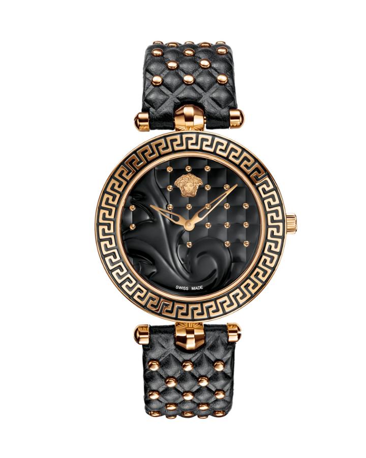 40mm Vanitas Watch W/ Strap, Rose/black