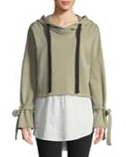 Mixed-media Hoodie With