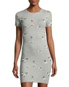 Blossom Jersey T-shirt Dress, Gray