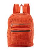 Danica Large Perforated Leather Backpack,