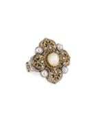 Mother-of-pearl Cross Ring,