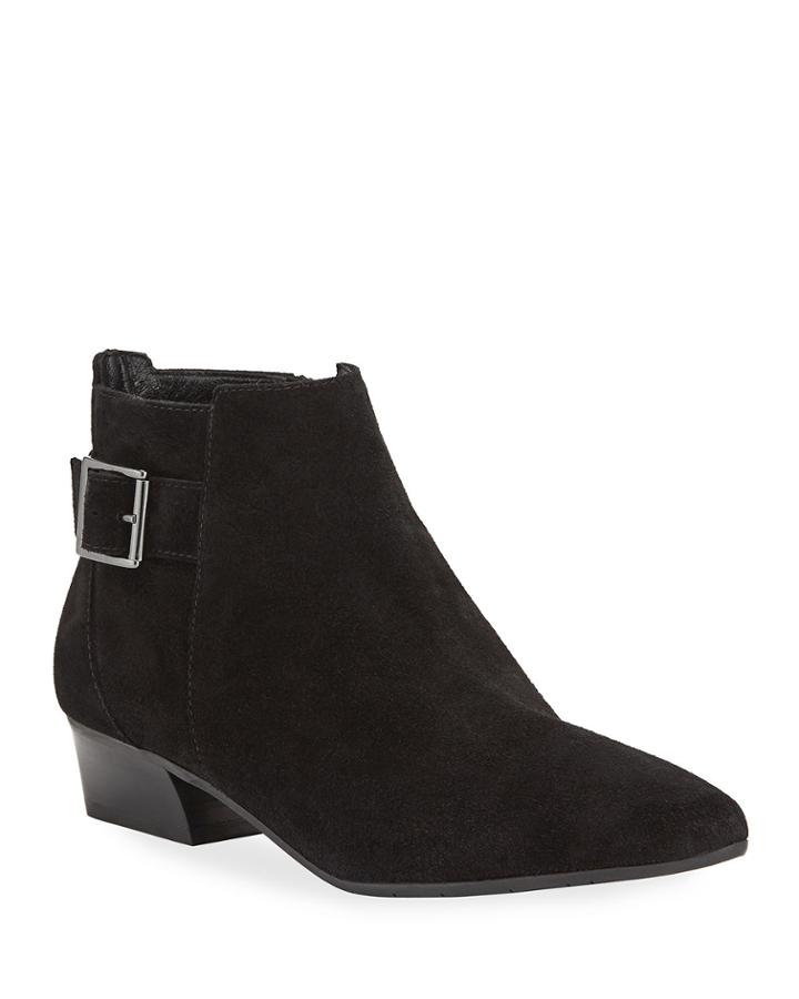 Fernn Weatherproof Suede Buckle Booties