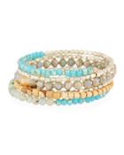 Amazonite Crystal Wrap Stretch Bracelet