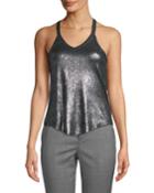 Chelsea Lame V-neck Tank Top
