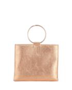 Le Pouch Metallic Leather Ring-handle Crossbody Bag