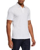 Men's Slub Jersey Polo Shirt W/ Woven Collar