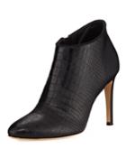 Alligator-print Ankle Booties