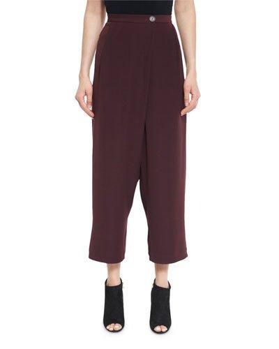 Cropped Overlap Pants, Port