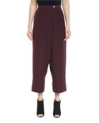 Cropped Overlap Pants, Port