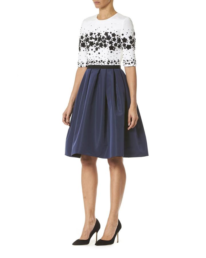 Half-sleeve Fit-&-flare Dress