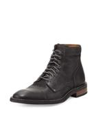 Canton Cap-toe Leather Boot, Black