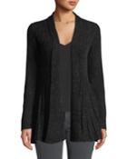 Donegal Pleated Open-front Cardigan