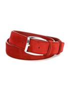Calf Leather Belt, Red