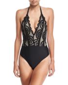 Plunging Lace One-piece