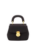 Trench Small Leather Top Handle Bag, Black