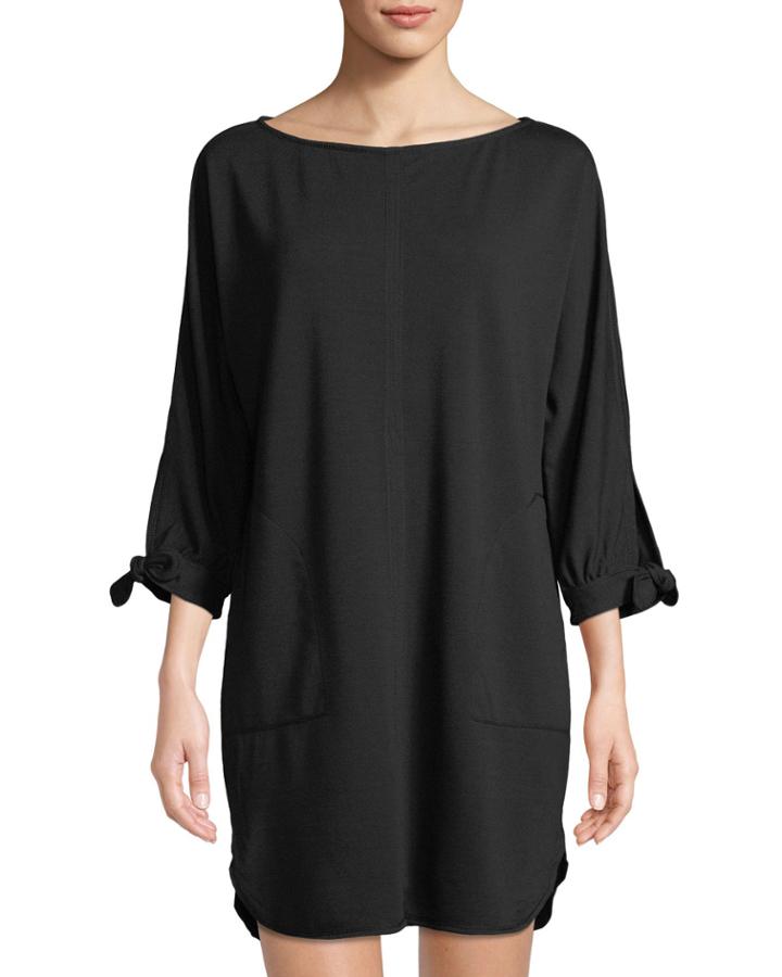 French Terry Dolman-sleeve Dress