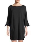 French Terry Dolman-sleeve Dress