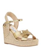 Dellena Metallic Wedge Espadrilles