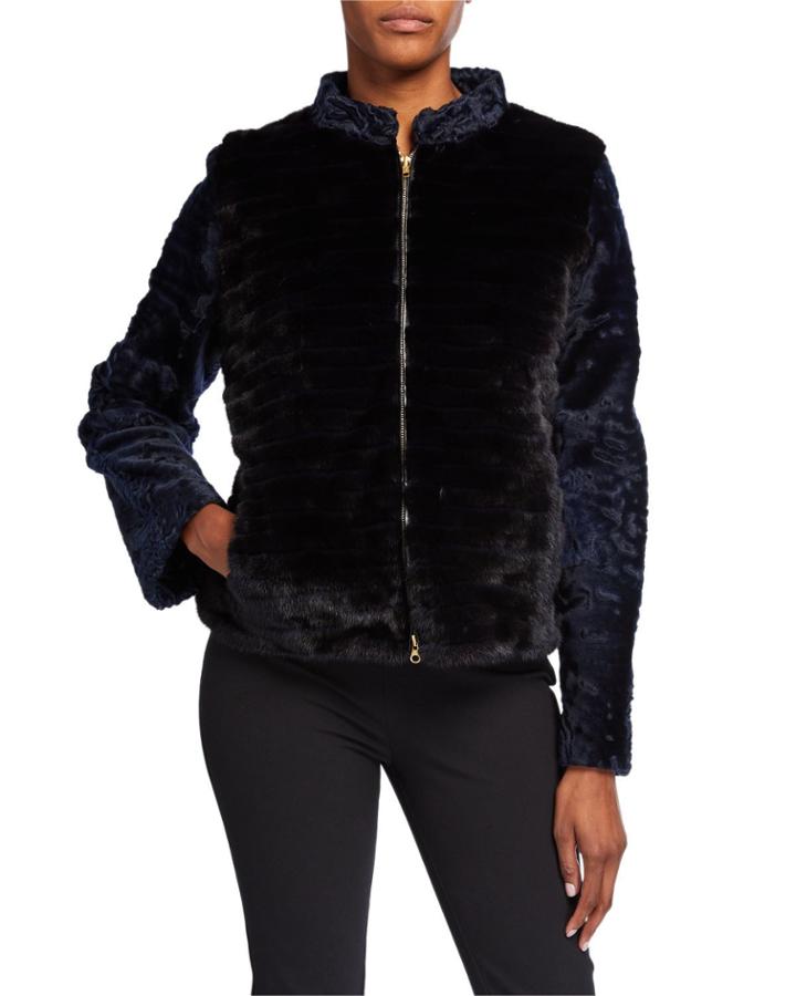 Karakul Fur & Mink Fur Jacket