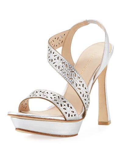 Posey Metallic Platform Evening