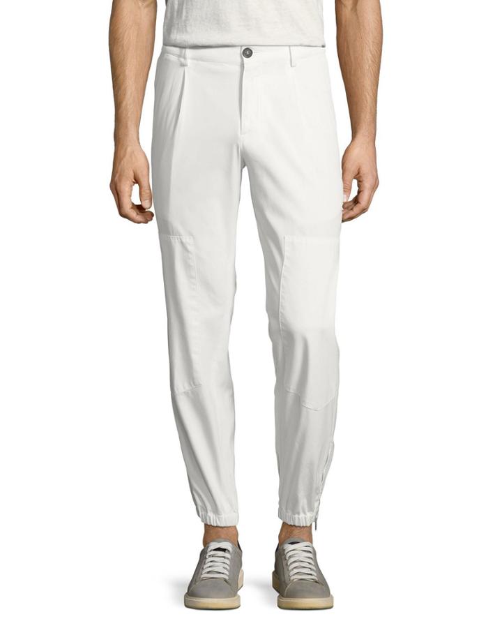 Gabardine Patchwork Jogger Pants