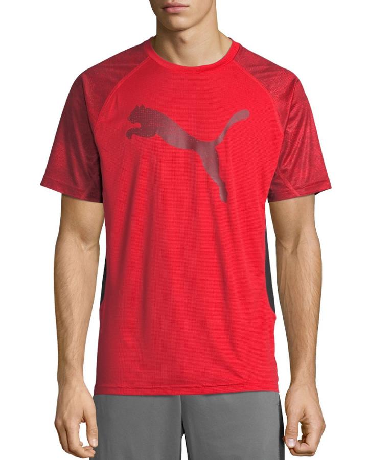 Men's Vent Cat Performance Tee, Red