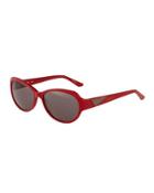 Plastic Butterfly Sunglasses, Red