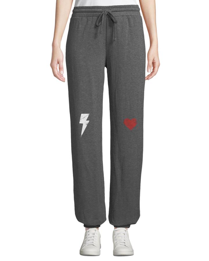 Lightning Bolt Heart Fleece